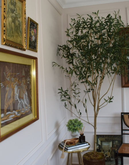 Shooting Faux Artificial Large Potted Olive tree H 240cm with pot and moss