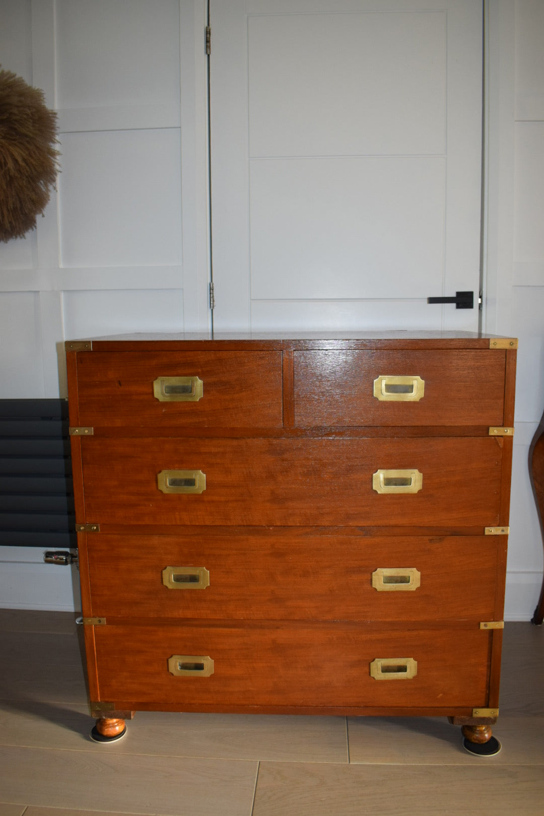 Military Mahogany Campaign Chest of drawers