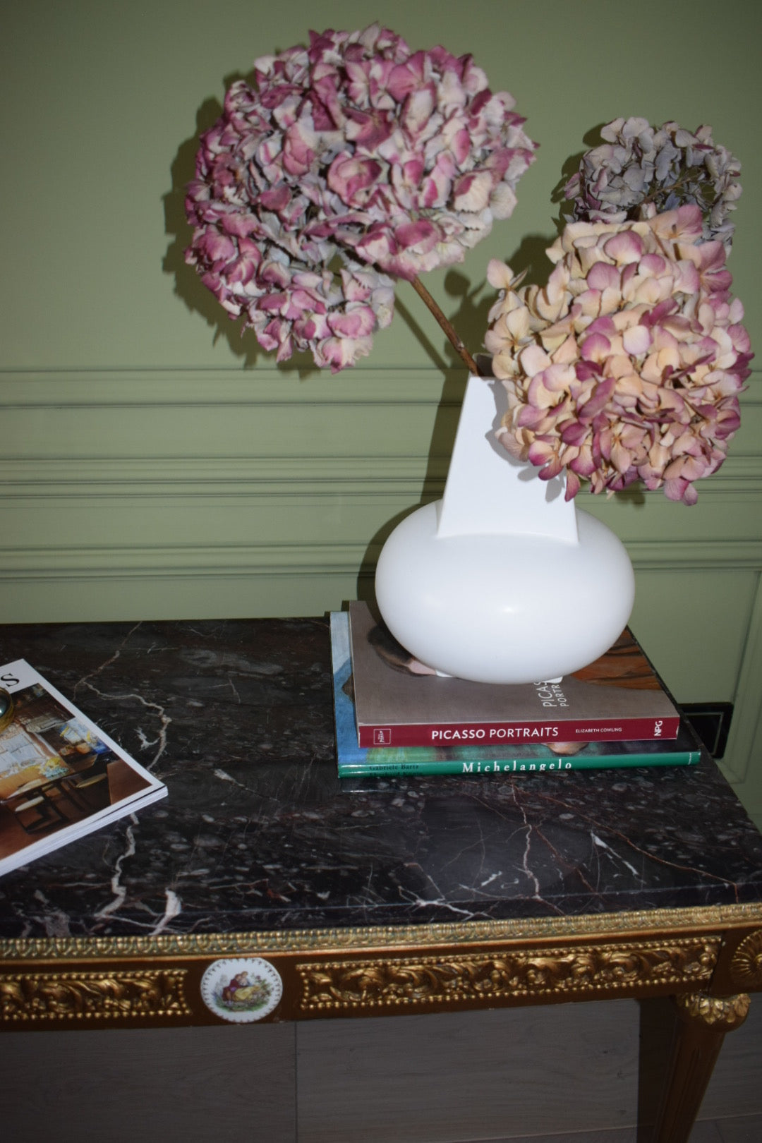 Mid-Century French Coffee Table, Gilt And Marble Circa 1960