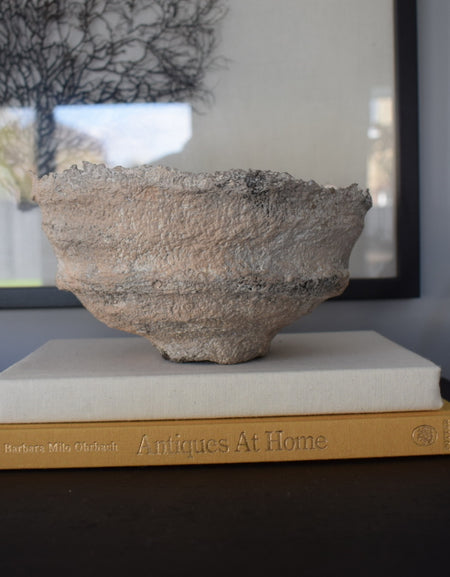 Antique Beautiful Sculptural Papier mache bowl