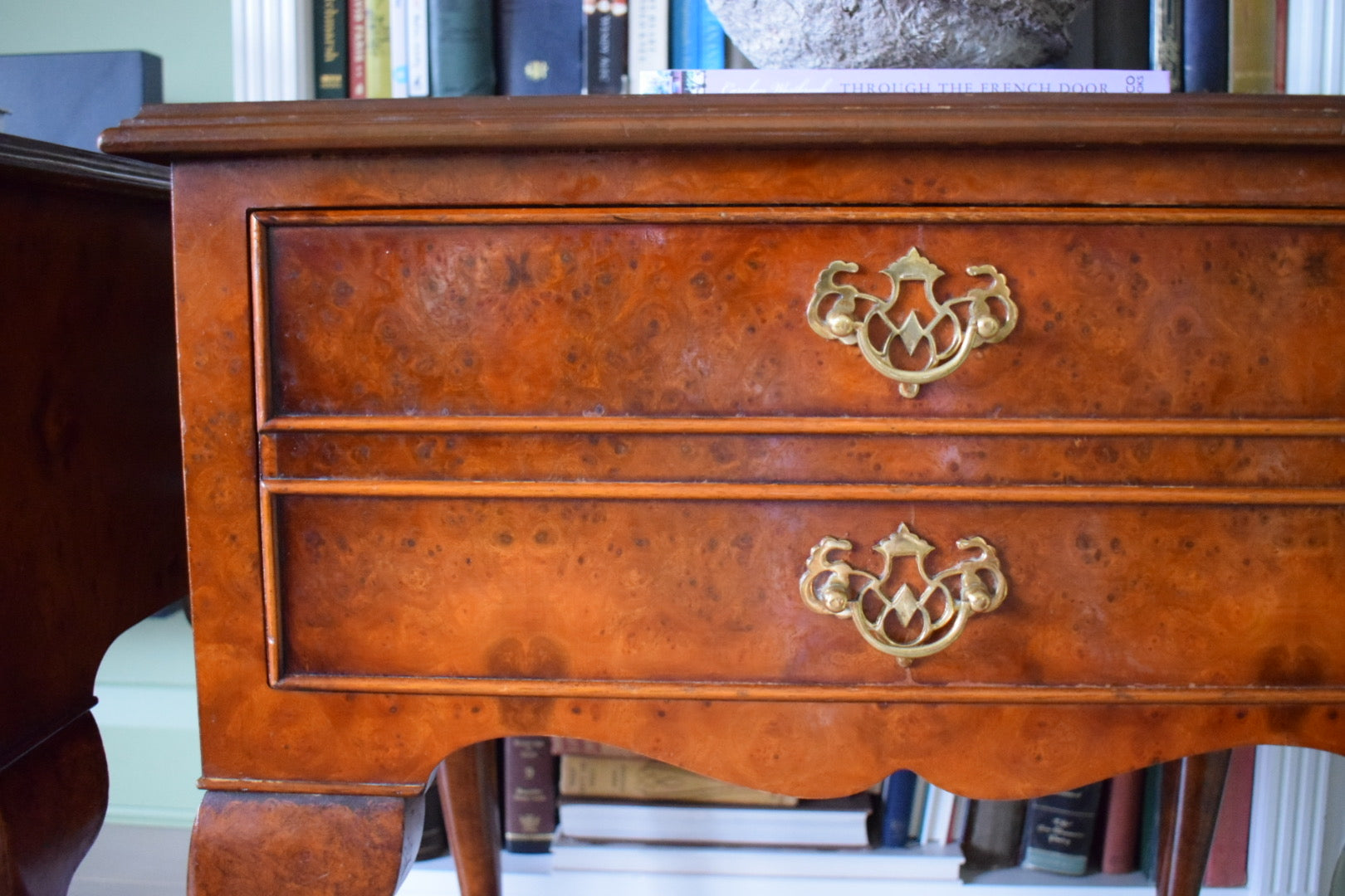 Pair of vintage Mid 20th century Burr wood bedside Tables