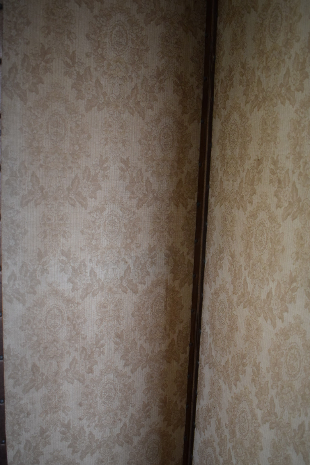 4 Fold Panel Late Victorian muted fabric Screen