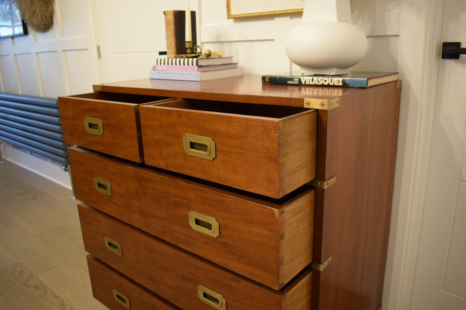 Military Mahogany Campaign Chest of drawers