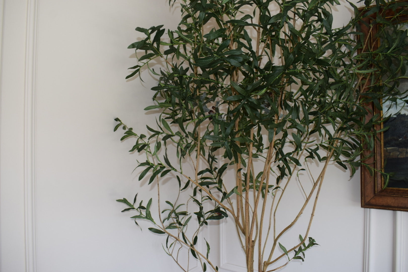 Shooting Faux Artificial Large Potted Olive tree H 240cm with pot and moss