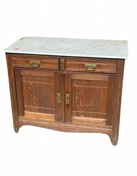 Louis French Antique Marble Top Sideboard