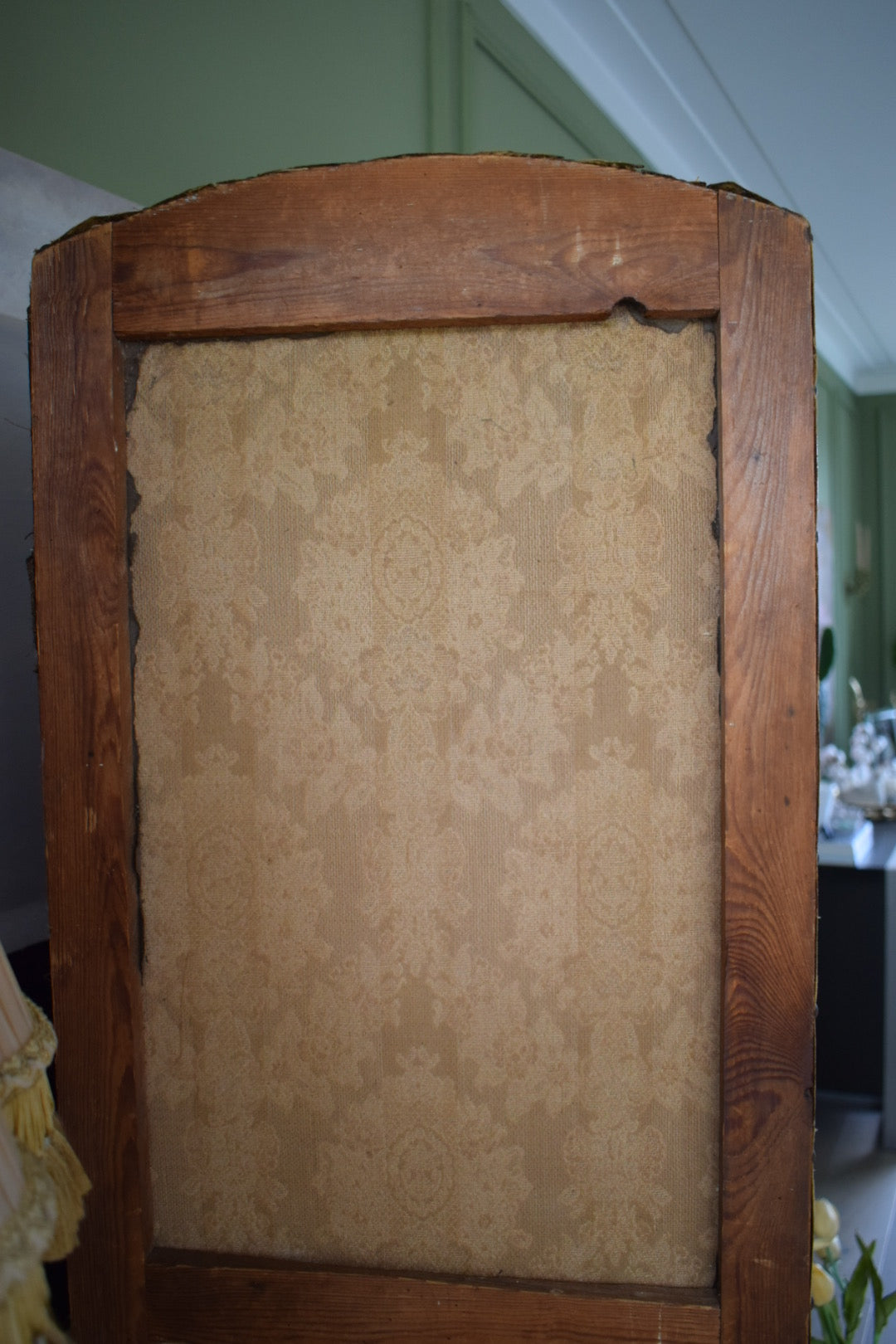 4 Fold Panel Late Victorian muted fabric Screen