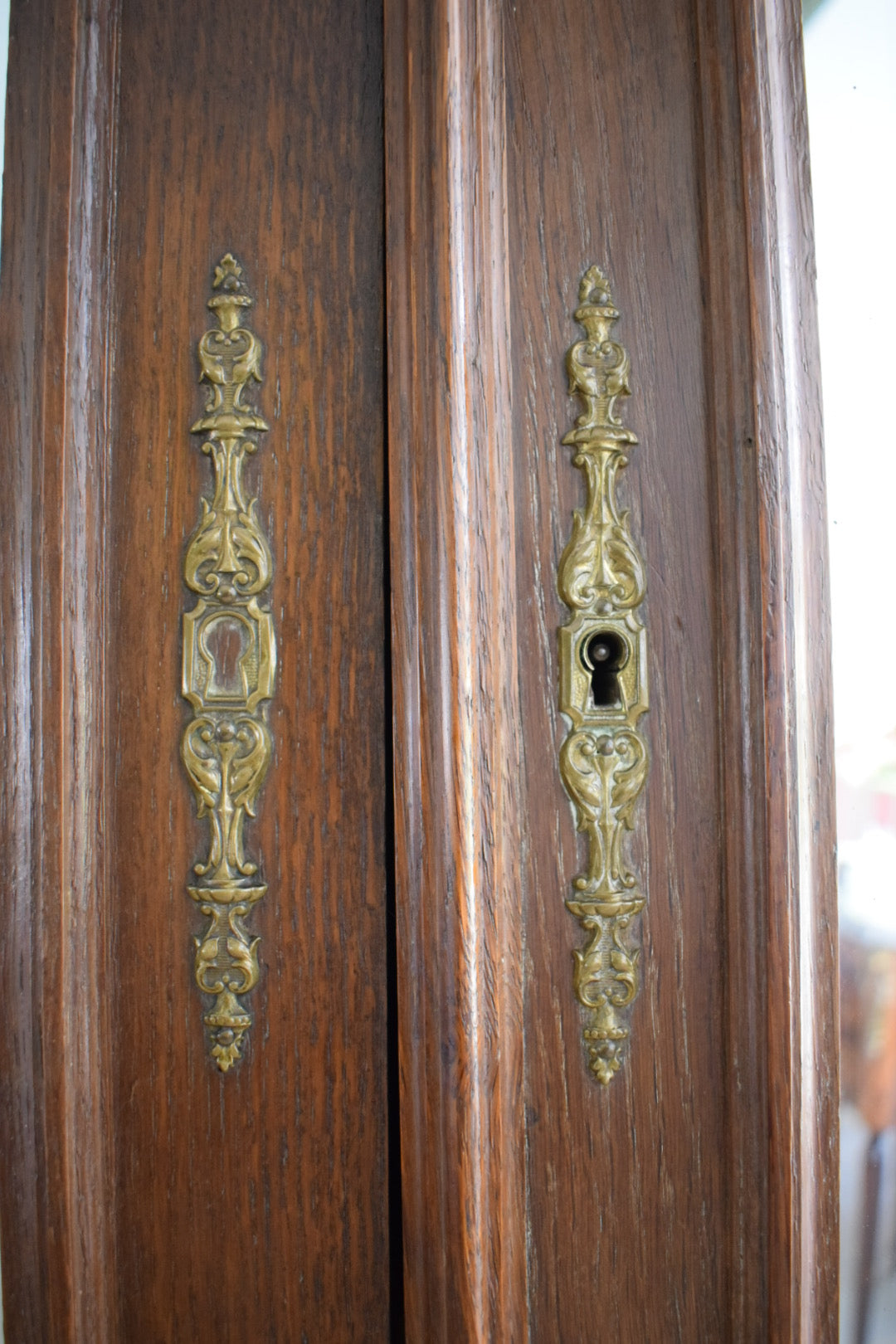 19th Century French Carved Oak Armoire Wardrobe