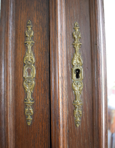 19th Century French Carved Oak Armoire Wardrobe