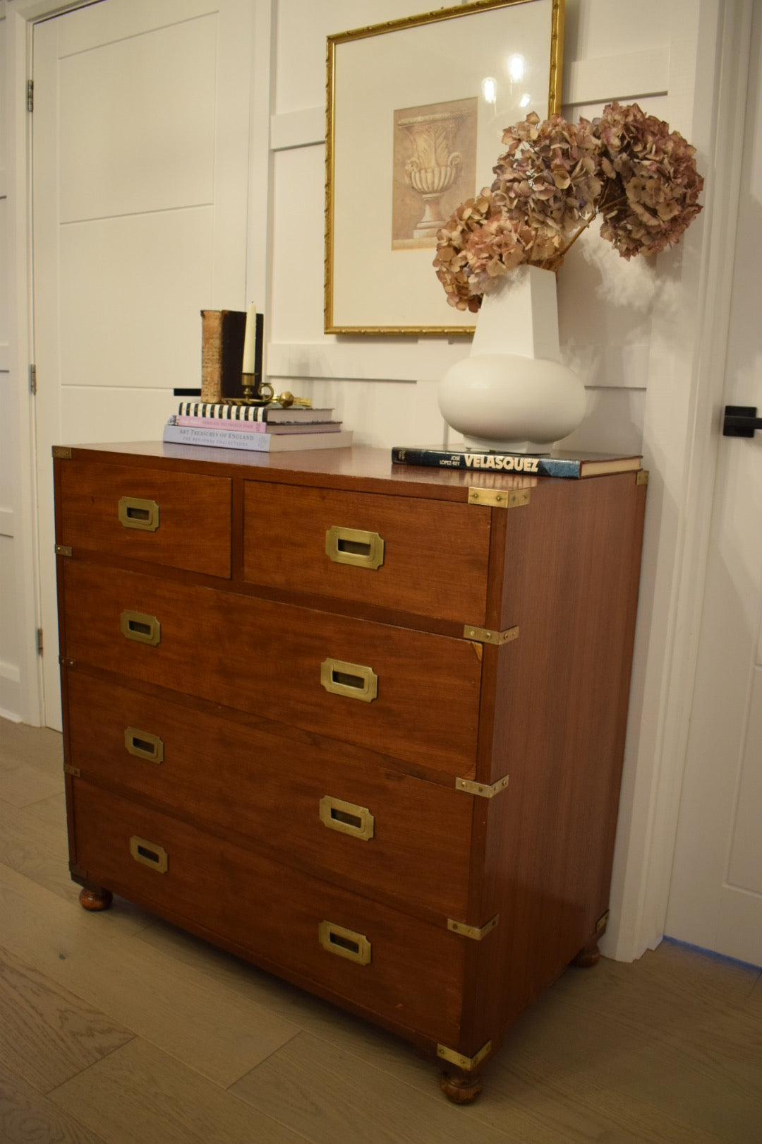 Military Mahogany Campaign Chest of drawers