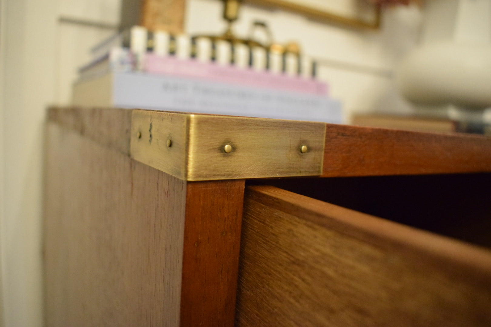 Military Mahogany Campaign Chest of drawers