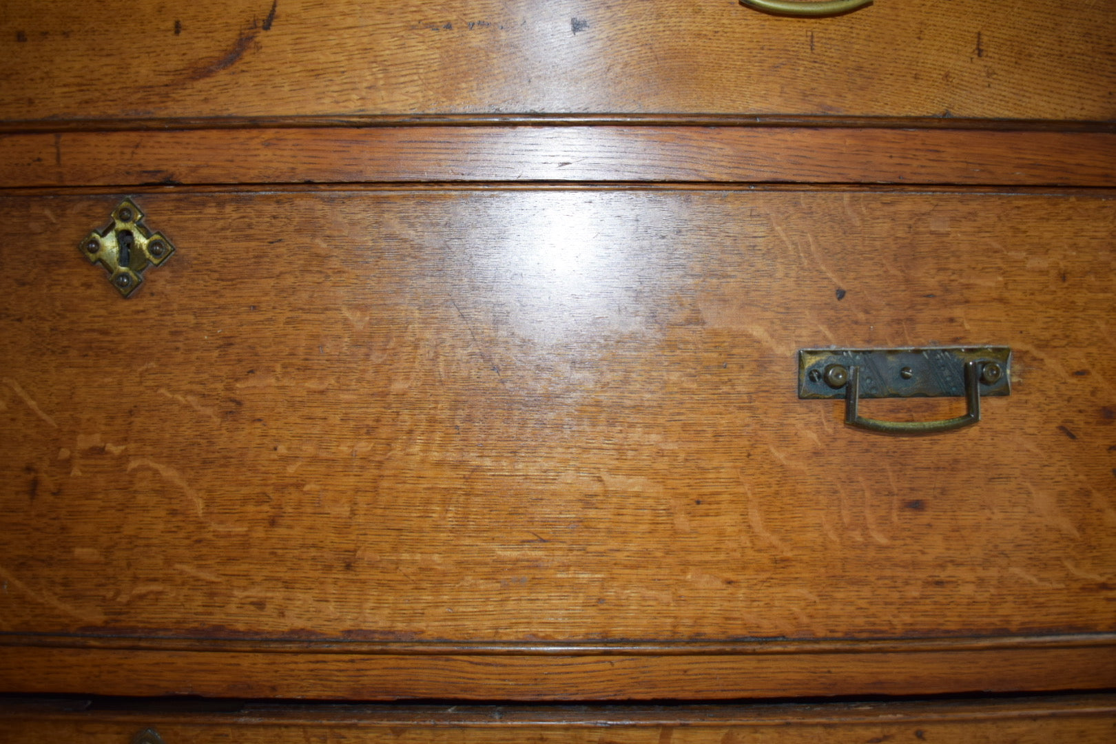 Antique George III Solid Oak Bureau- Exquisite