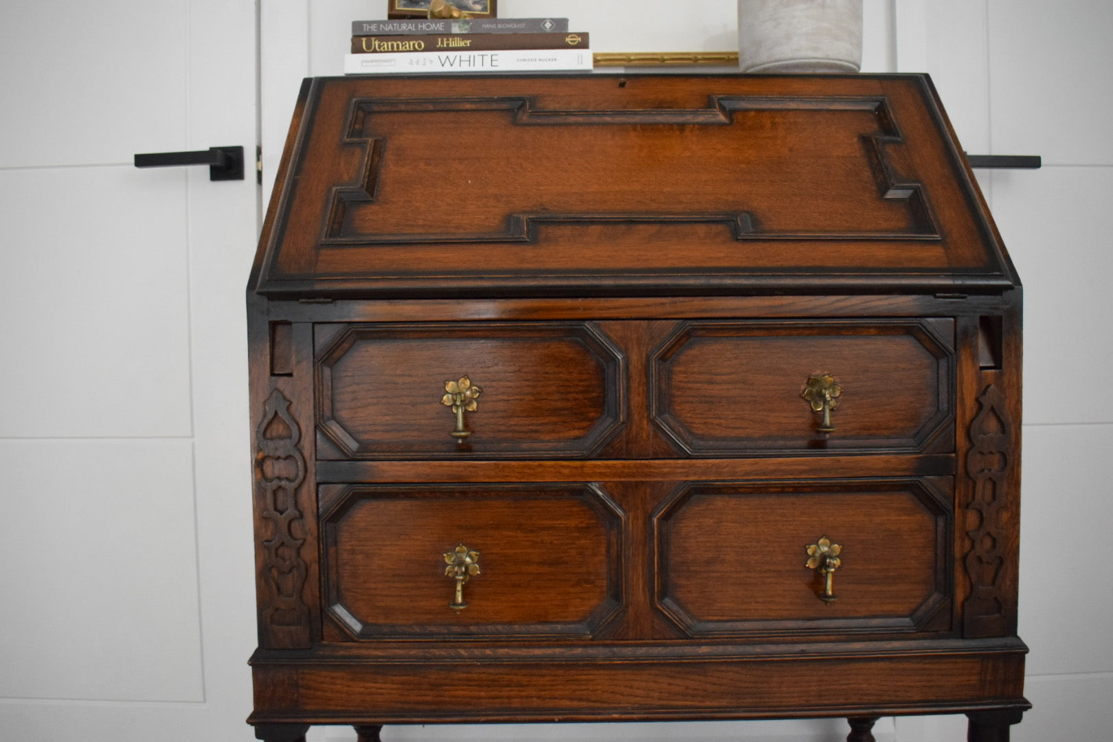 Stunning 1930s Jacobean Oak bureau