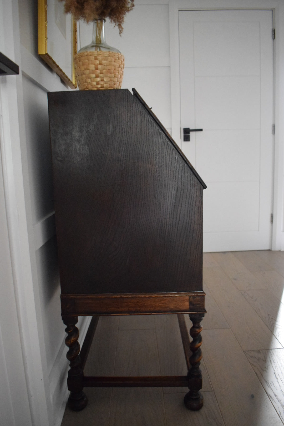 Beautiful 1930s Jacobean Style Vintage Oak bureau