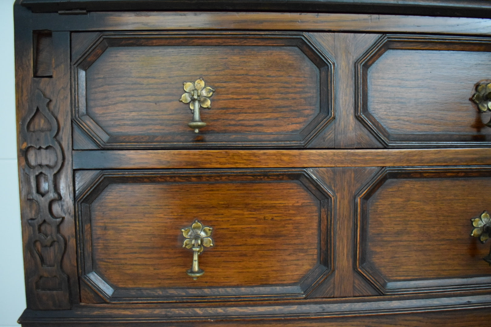 Stunning 1930s Jacobean Oak bureau