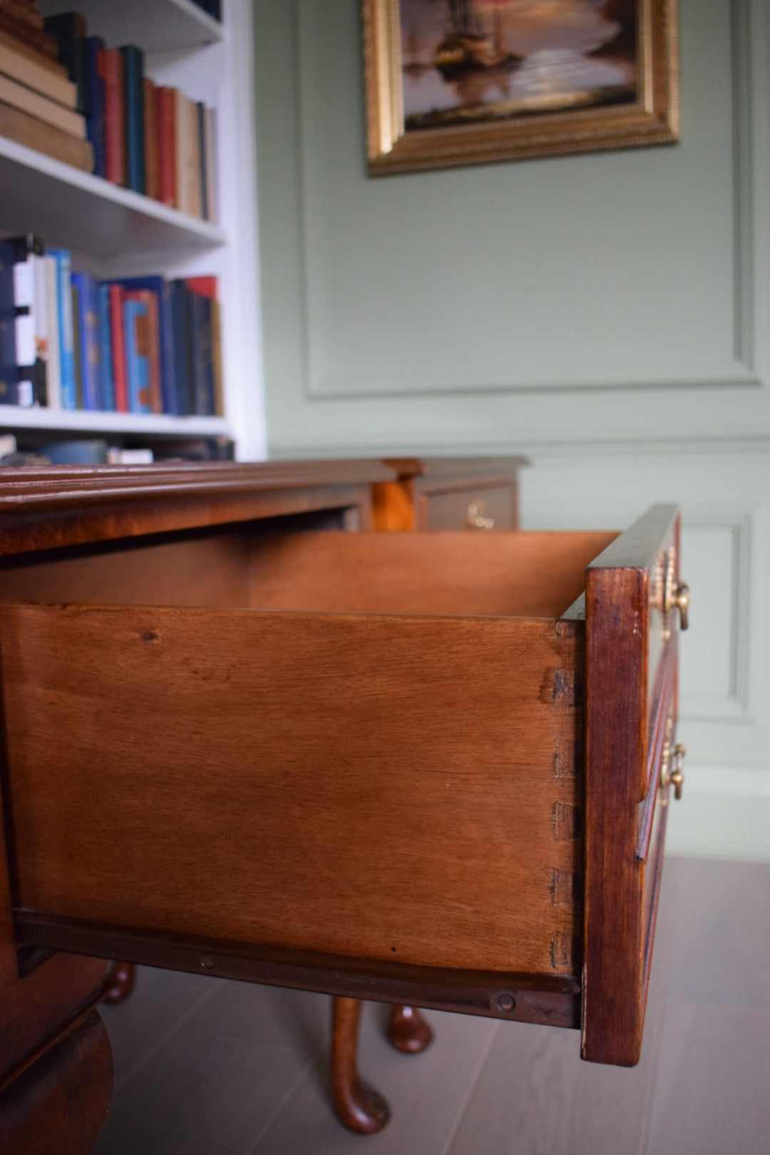 Pair of vintage Mid 20th century Burr wood bedside Tables