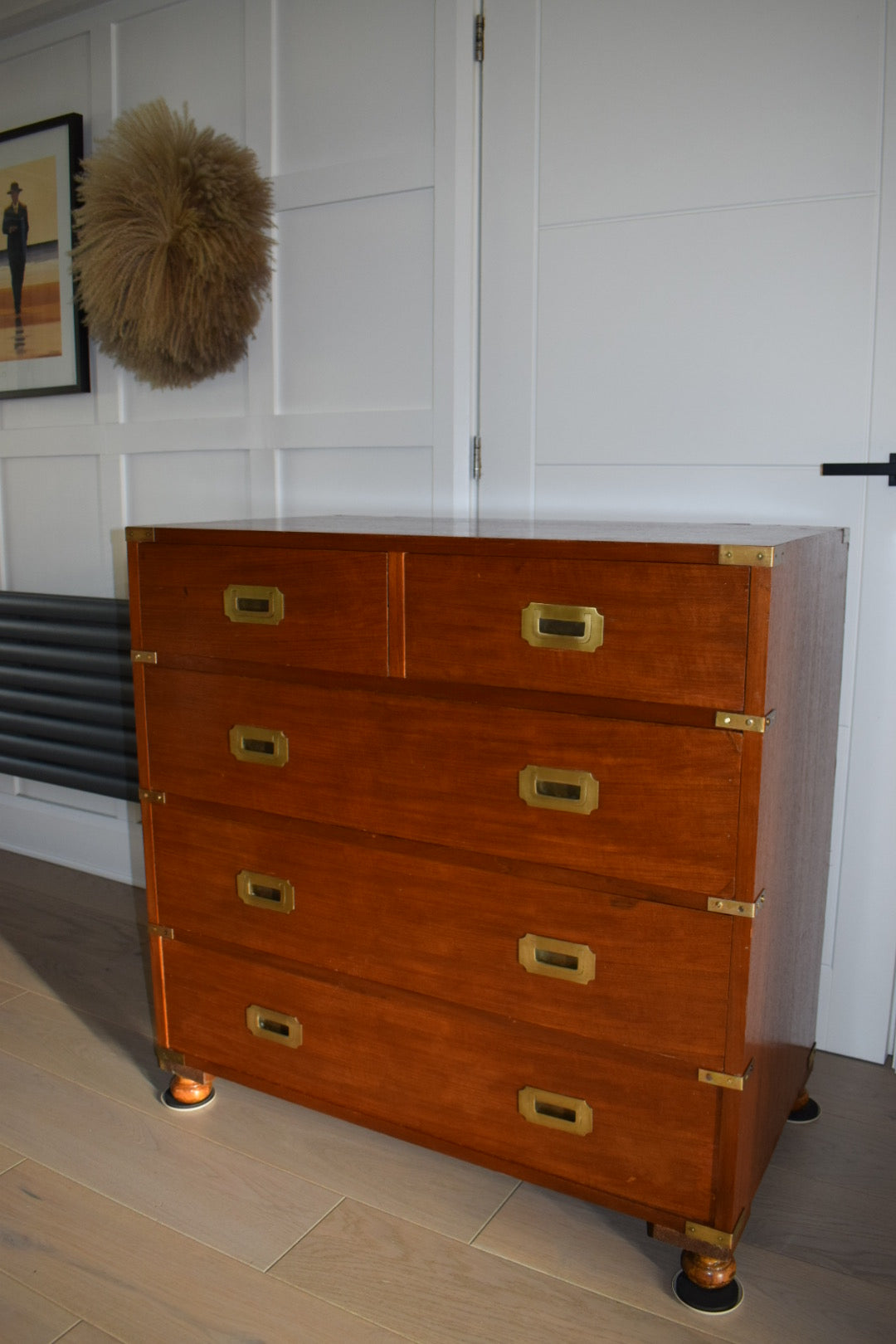 Military Mahogany Campaign Chest of drawers