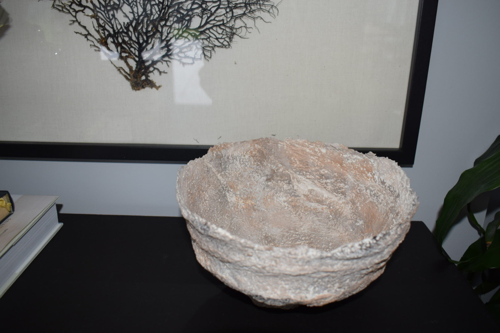 Antique Beautiful Sculptural Papier mache bowl