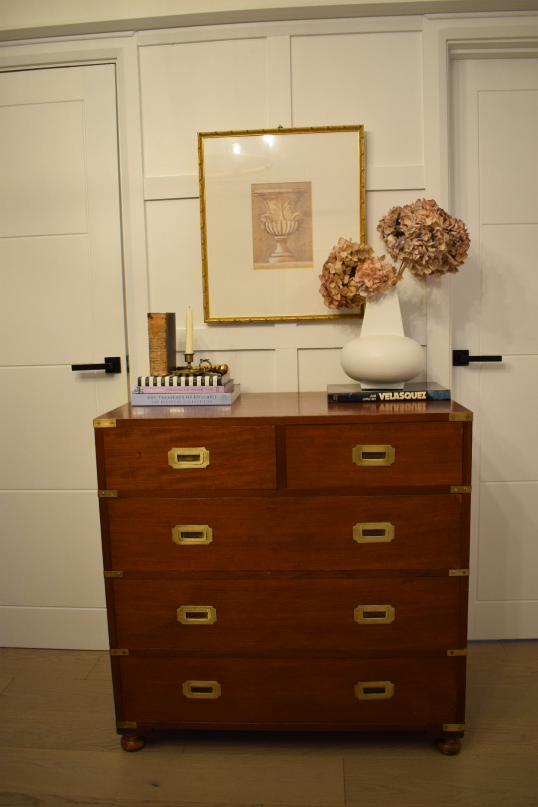 Military Mahogany Campaign Chest of drawers