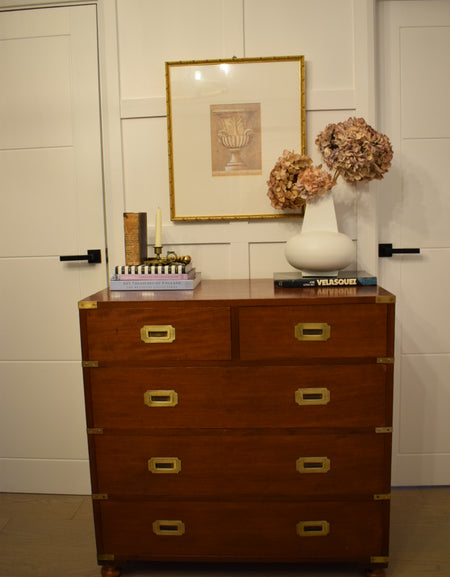 Military Mahogany Campaign Chest of drawers