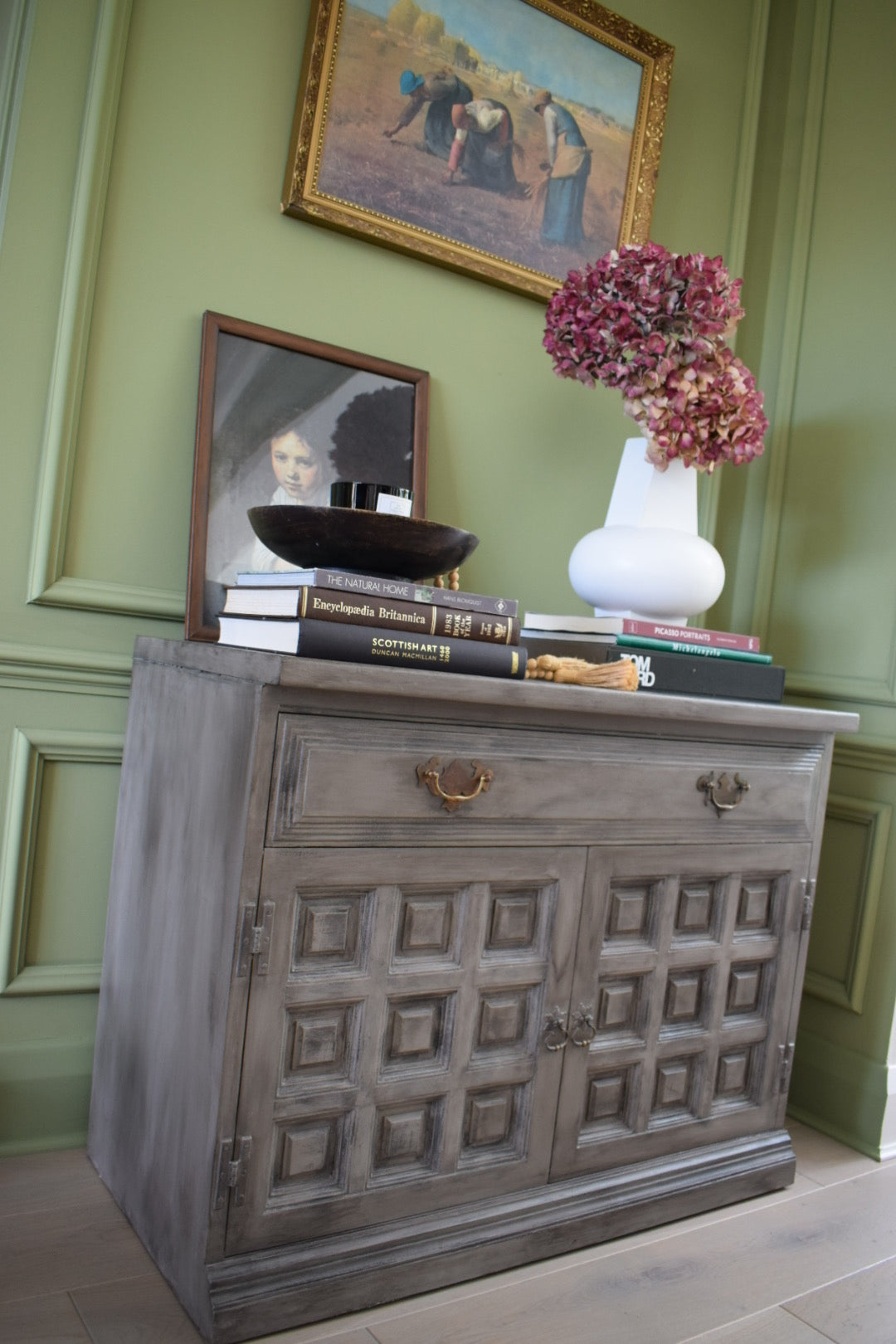 2 Door Neutral Taupe Younger Spanish Toledo sideboard