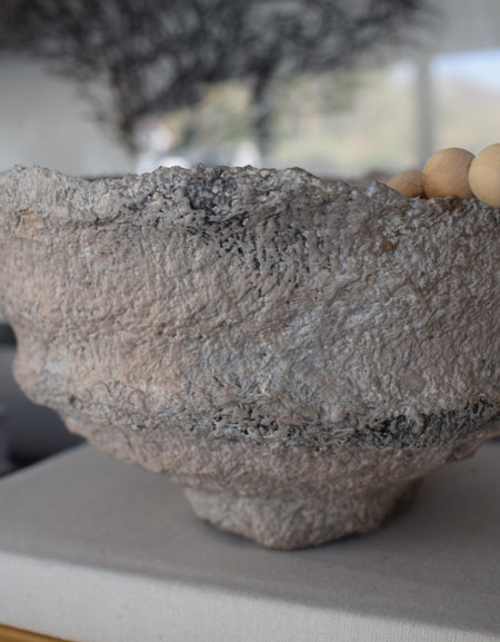 Antique Beautiful Sculptural Papier mache bowl