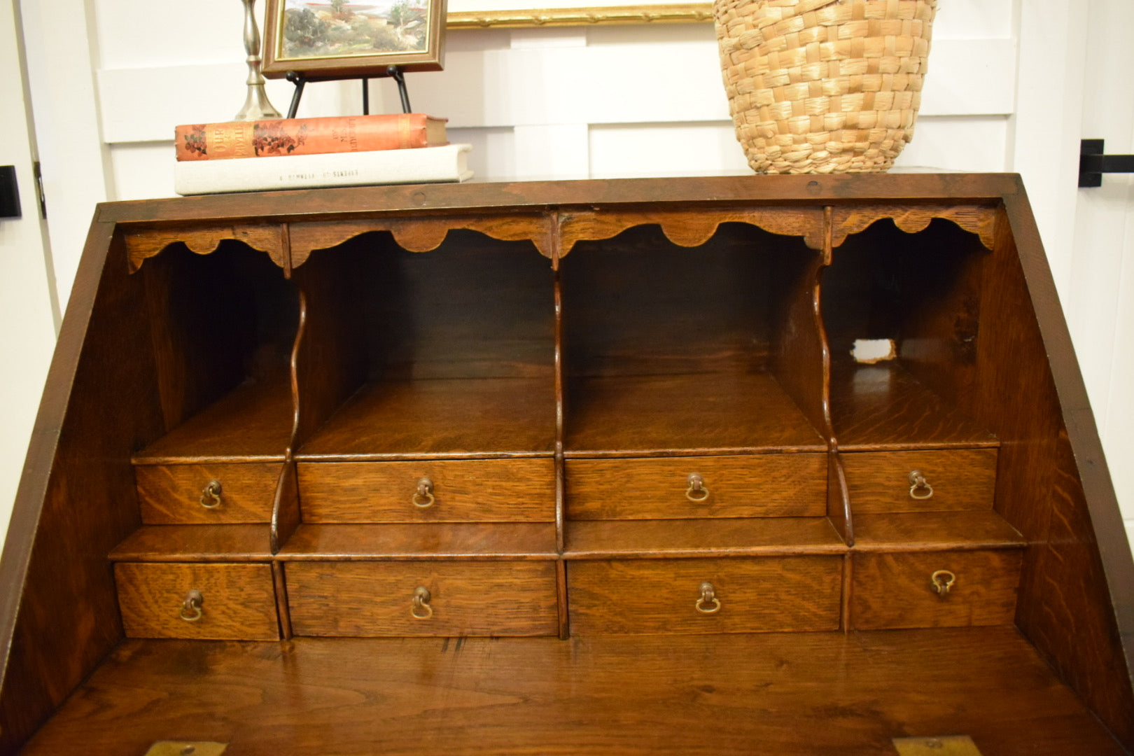 Late 18th century Jacobean Oak bureau