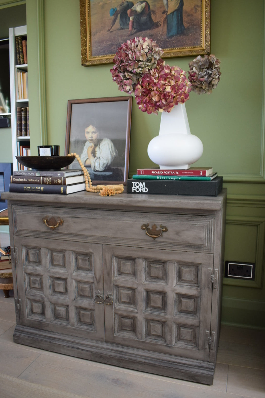 2 Door Neutral Taupe Younger Spanish Toledo sideboard