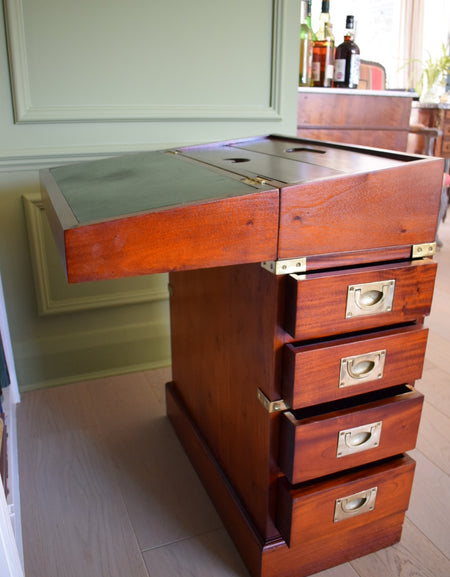 One of a kind Davenport Military Campaign Desk Chest