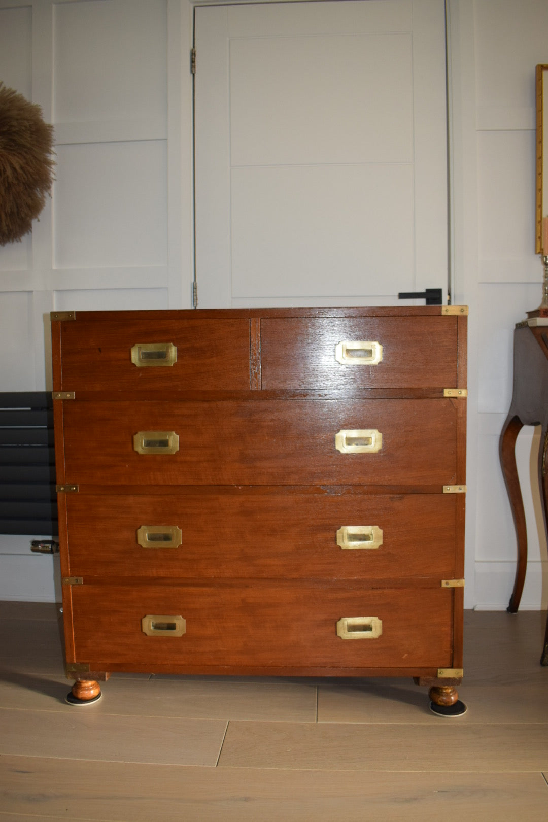 Military Mahogany Campaign Chest of drawers