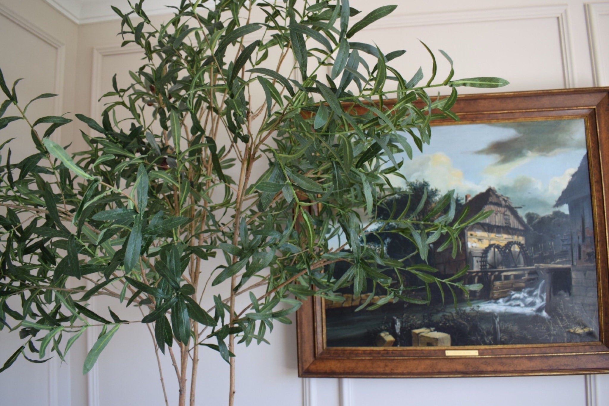 Lollipop Faux Artificial Large Potted Olive tree H 230cm