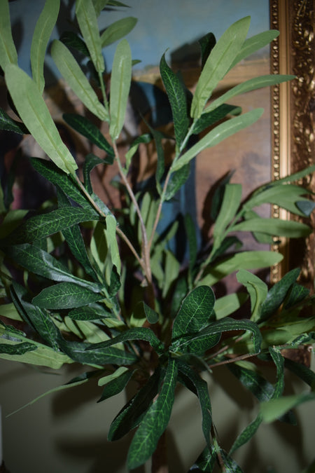 Faux Artificial Small Olive Tree in cement pot with moss H 85cm