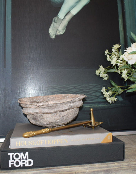 Antique Sculptural Papier mache bowl