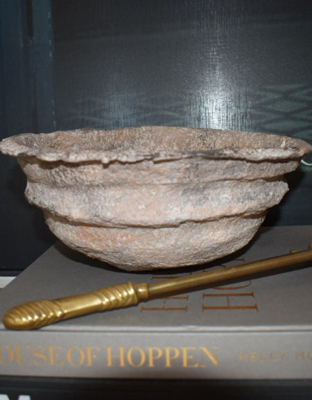 Antique Sculptural Papier mache bowl