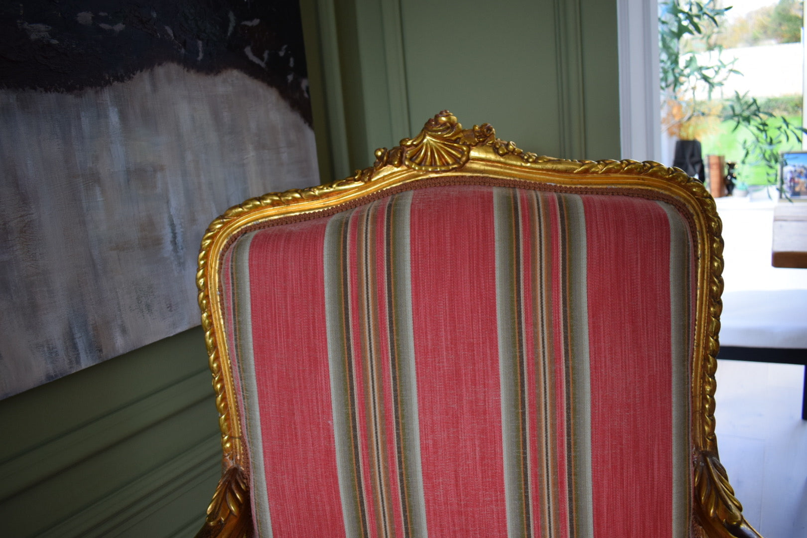 Louis XV 19th Century French Gilt Armchair