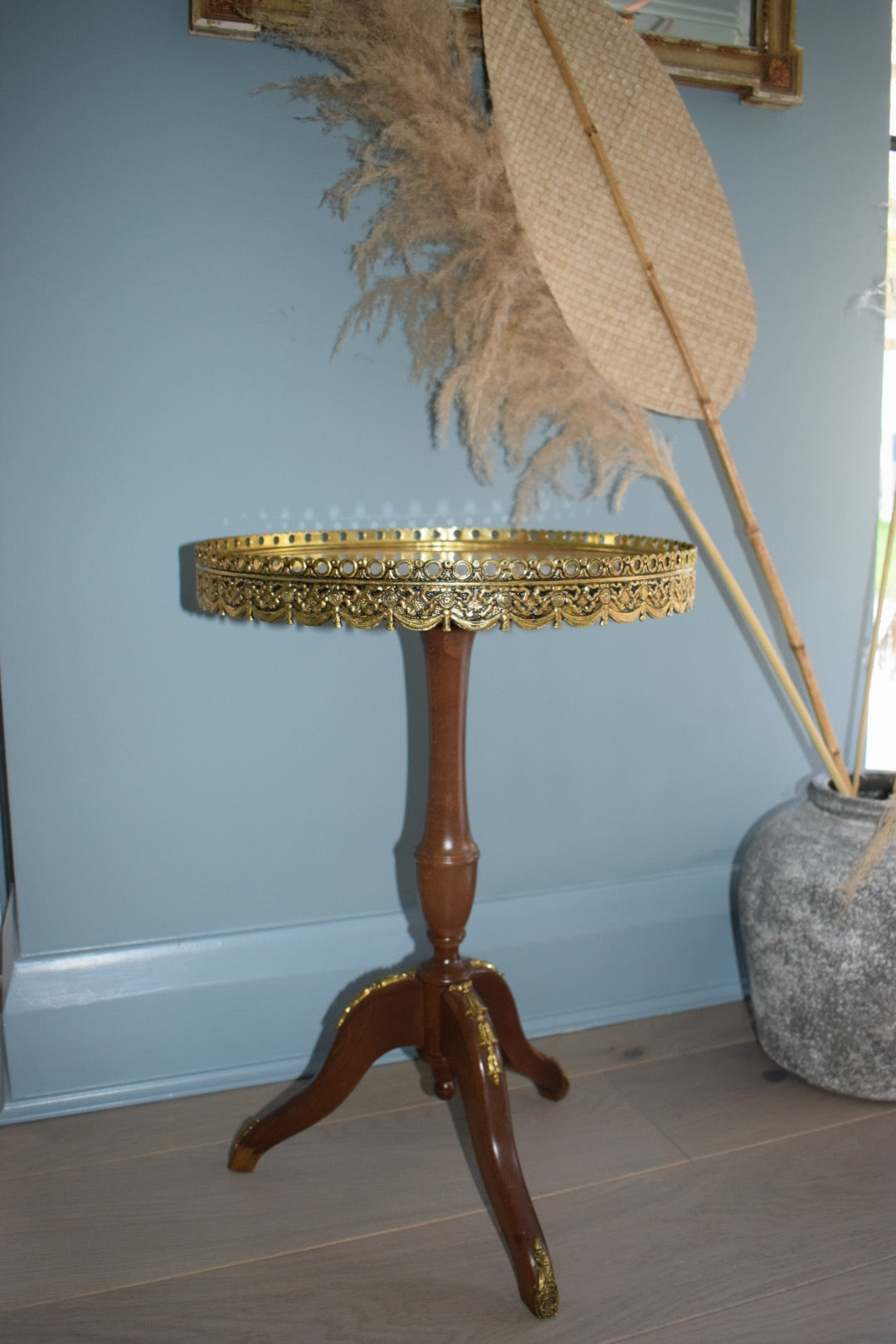 Antique style French Mahogany Marble Top Side table