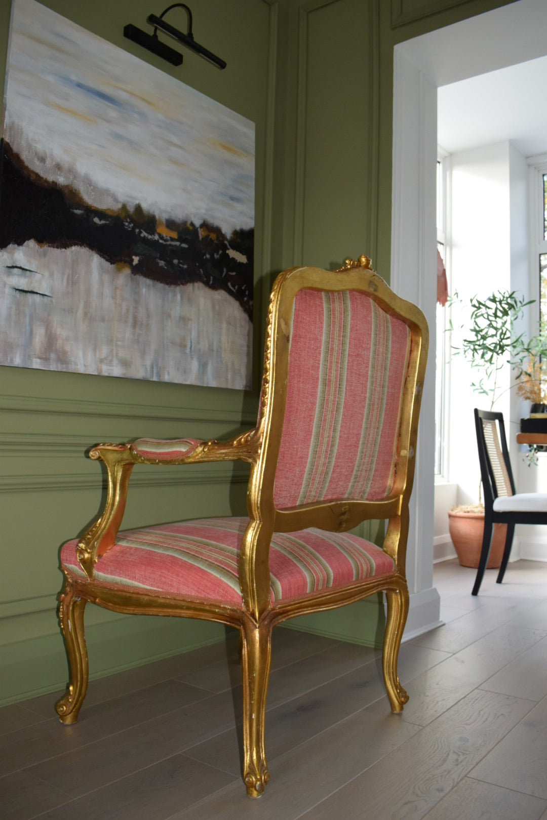 Louis XV 19th Century French Style Gilt Armchair