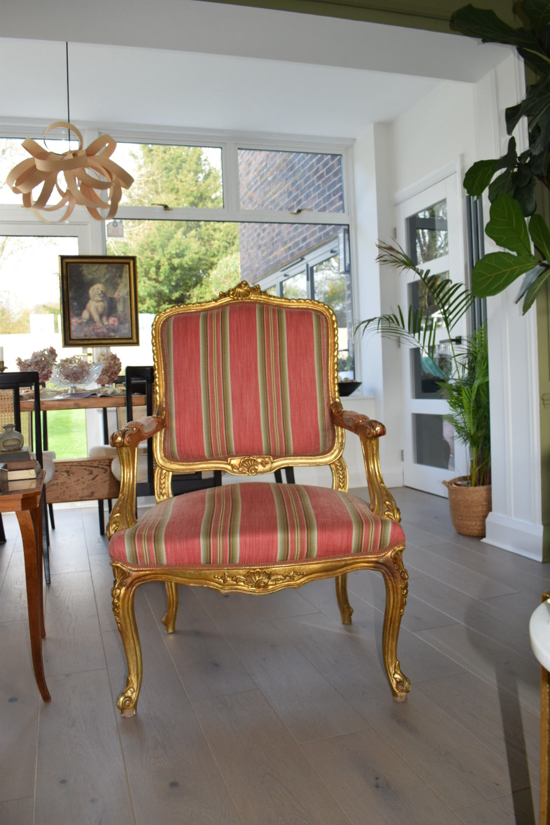 Louis XV 19th Century French Style Gilt Armchair