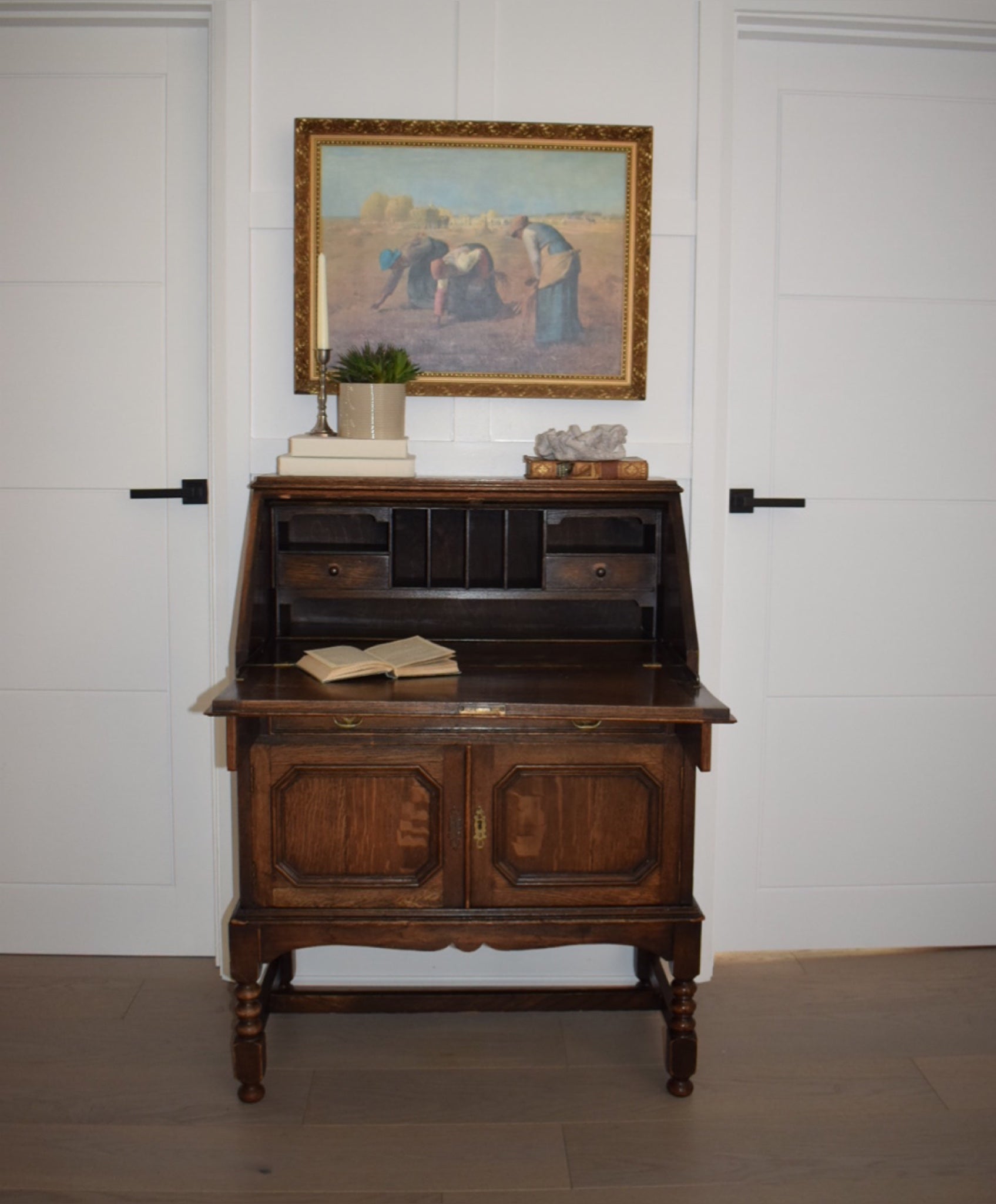 1930s Jacobean style bureau