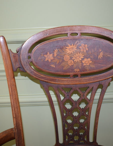 Elegant Small Mahogany Edwardian chair with pretty inlay