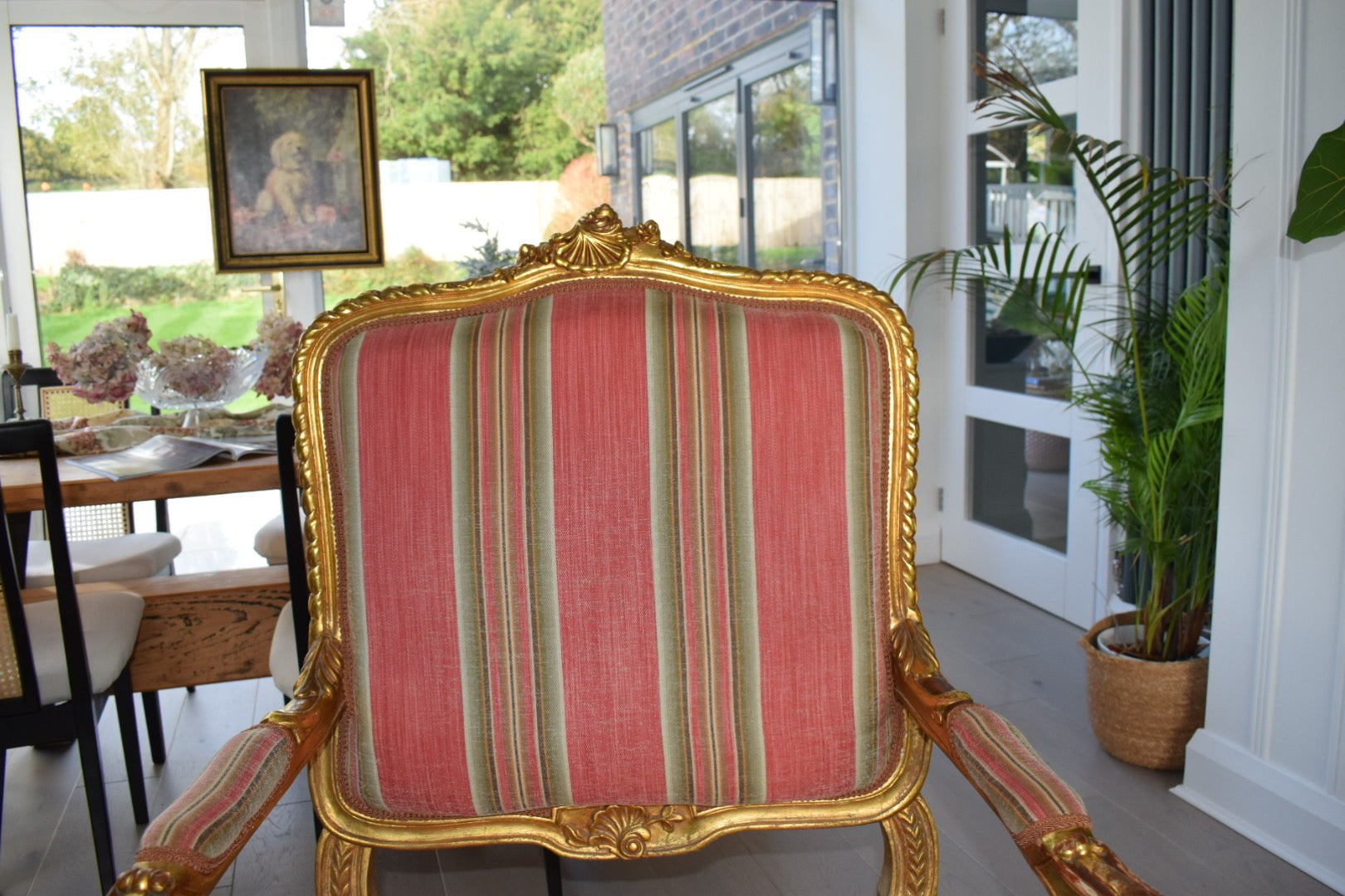 Louis XV 19th Century French Style Gilt Armchair