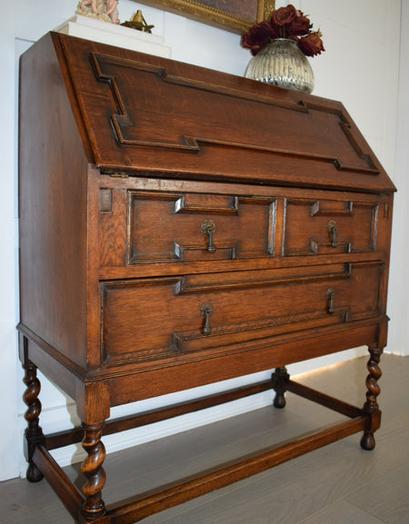 1930s Jacobean Style Vintage bureau