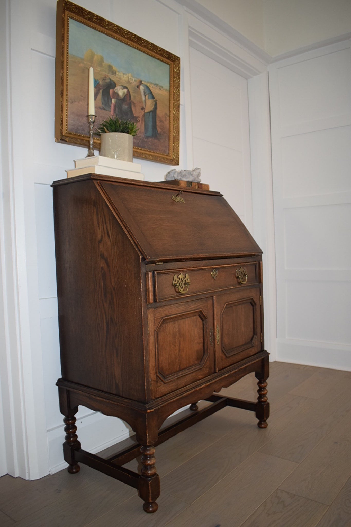 1930s Jacobean style bureau