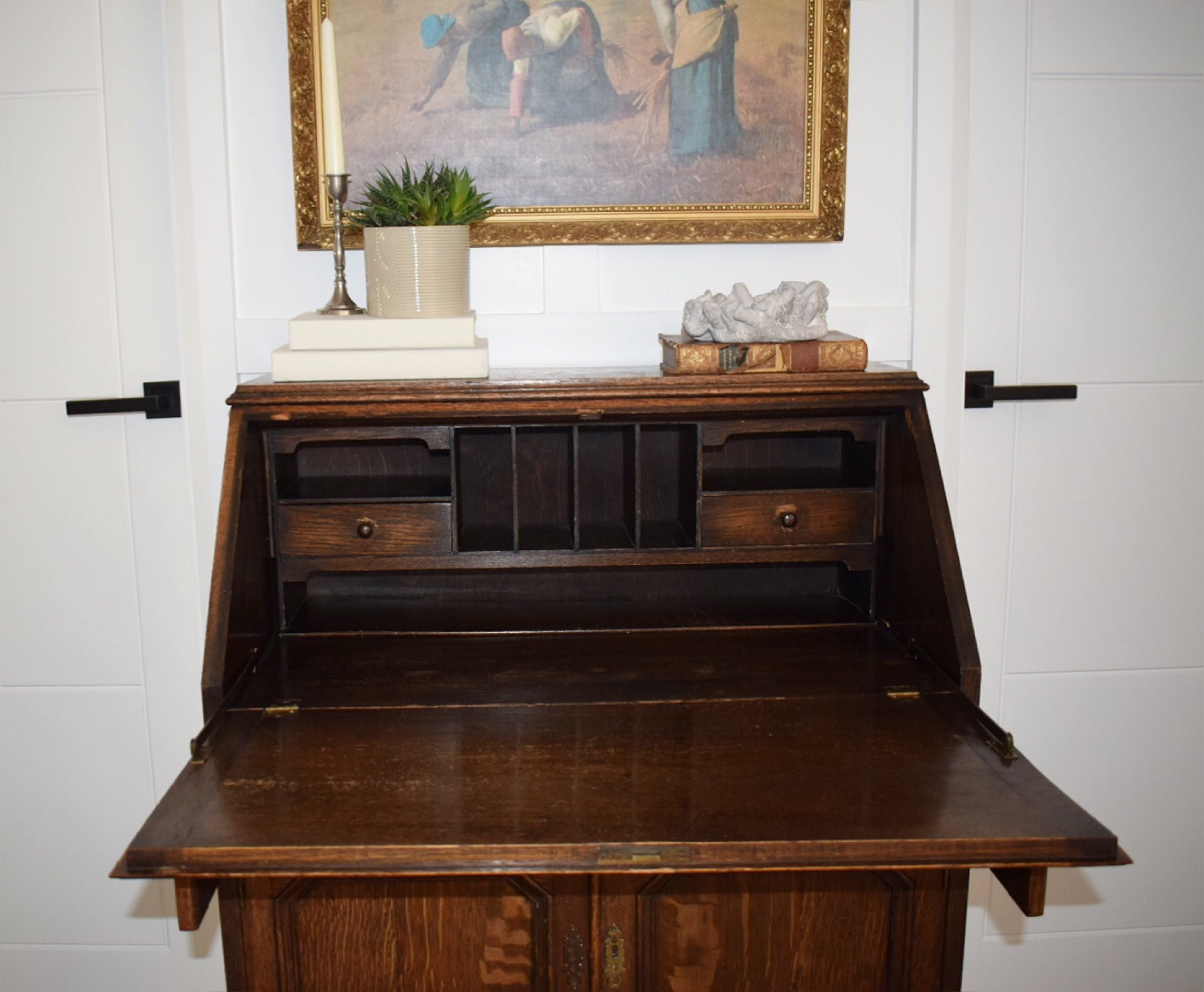 1930s Jacobean style bureau