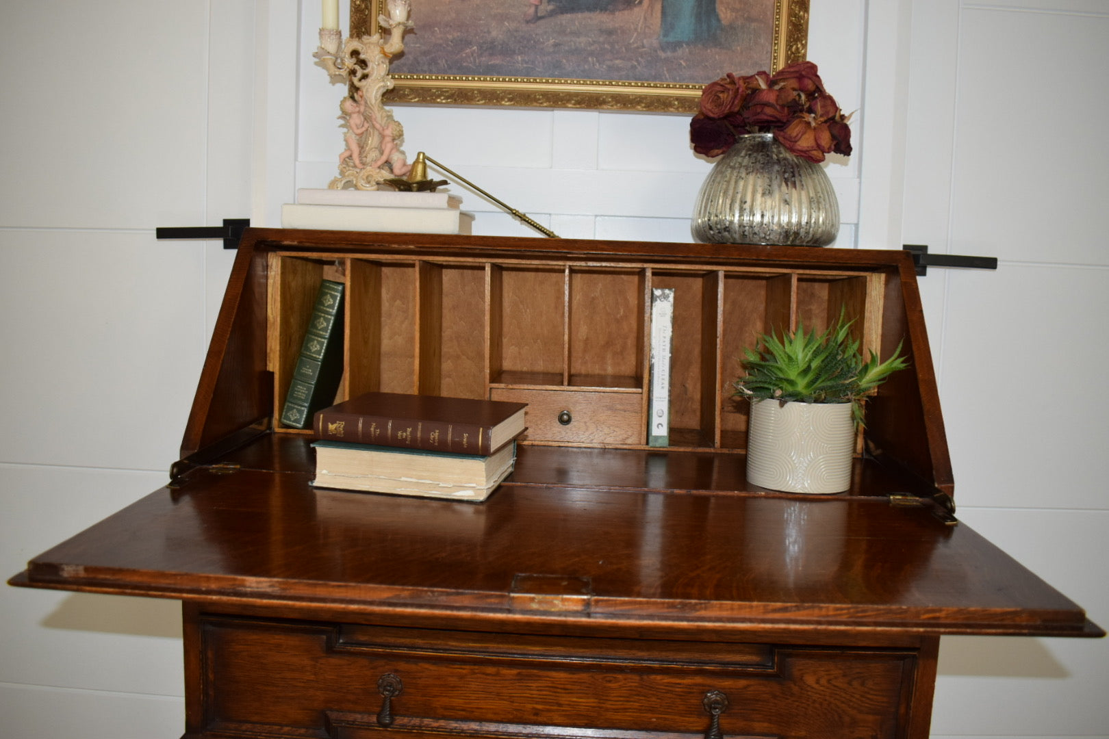 1930s Jacobean Style Vintage bureau