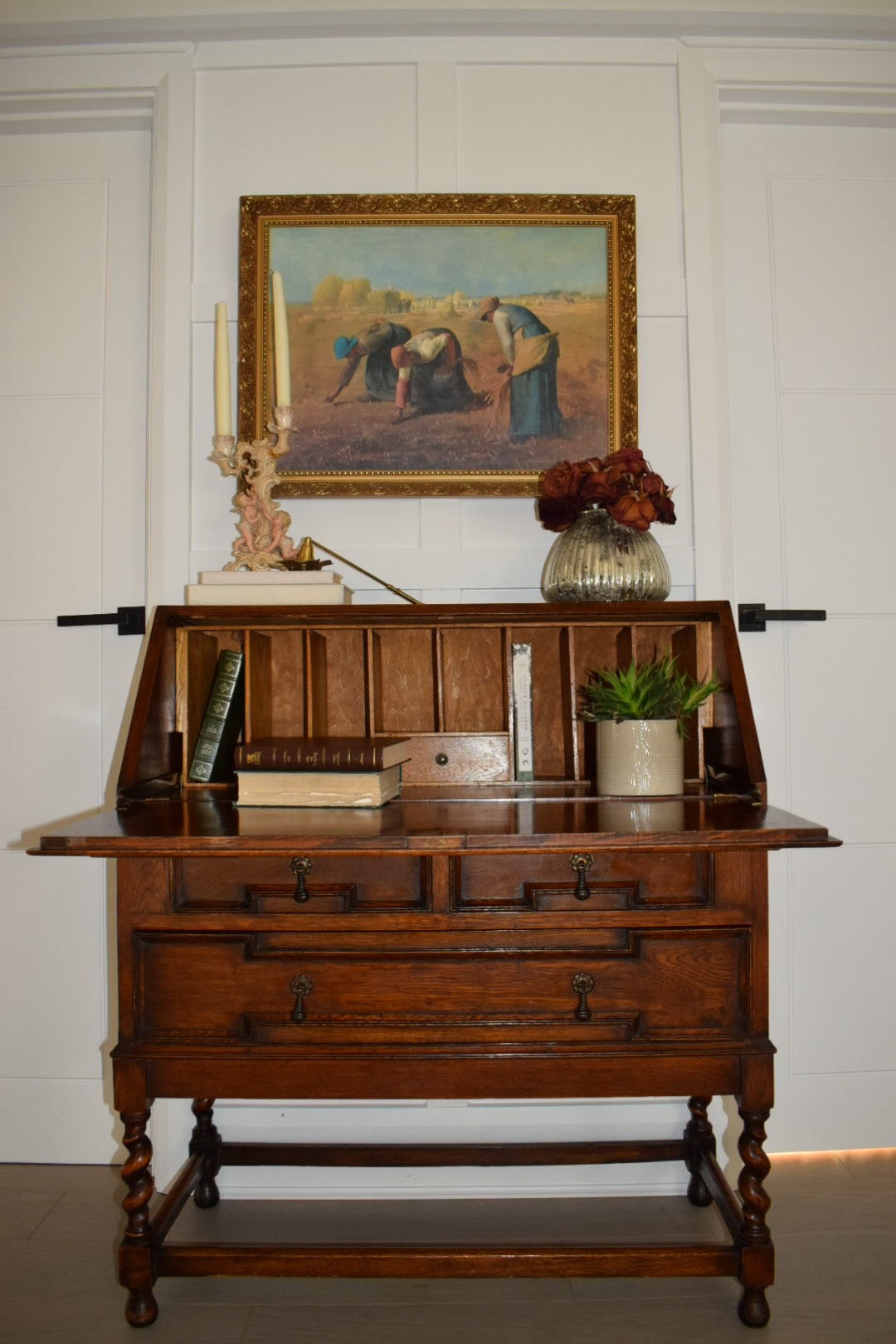 1930s Jacobean Style Vintage bureau