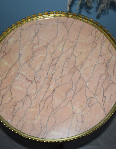 Antique style French Mahogany Marble Top Side table