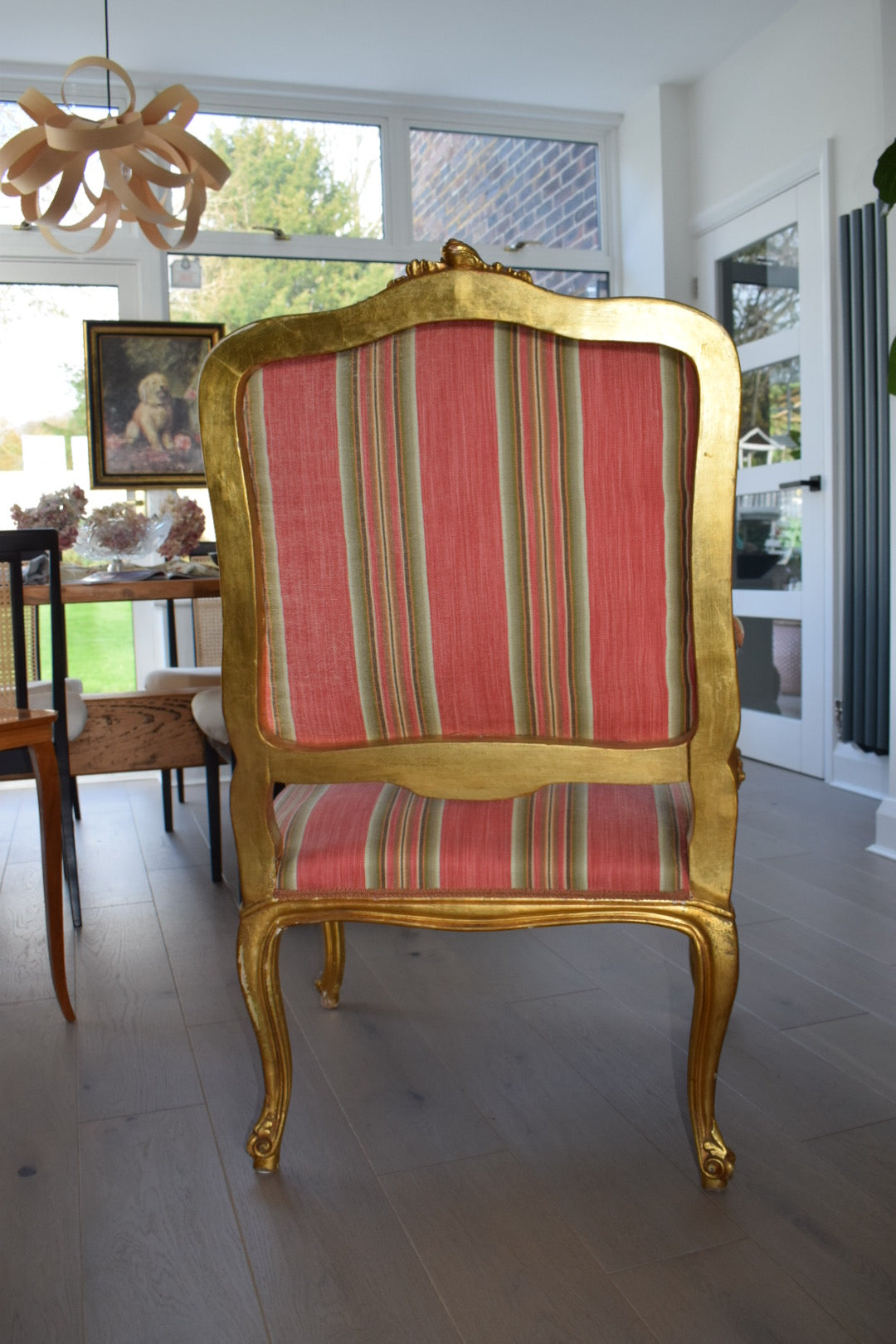 Louis XV 19th Century French Style Gilt Armchair