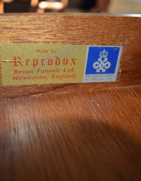 Bevan Funnell Georgian style scalloped bedside cabinet