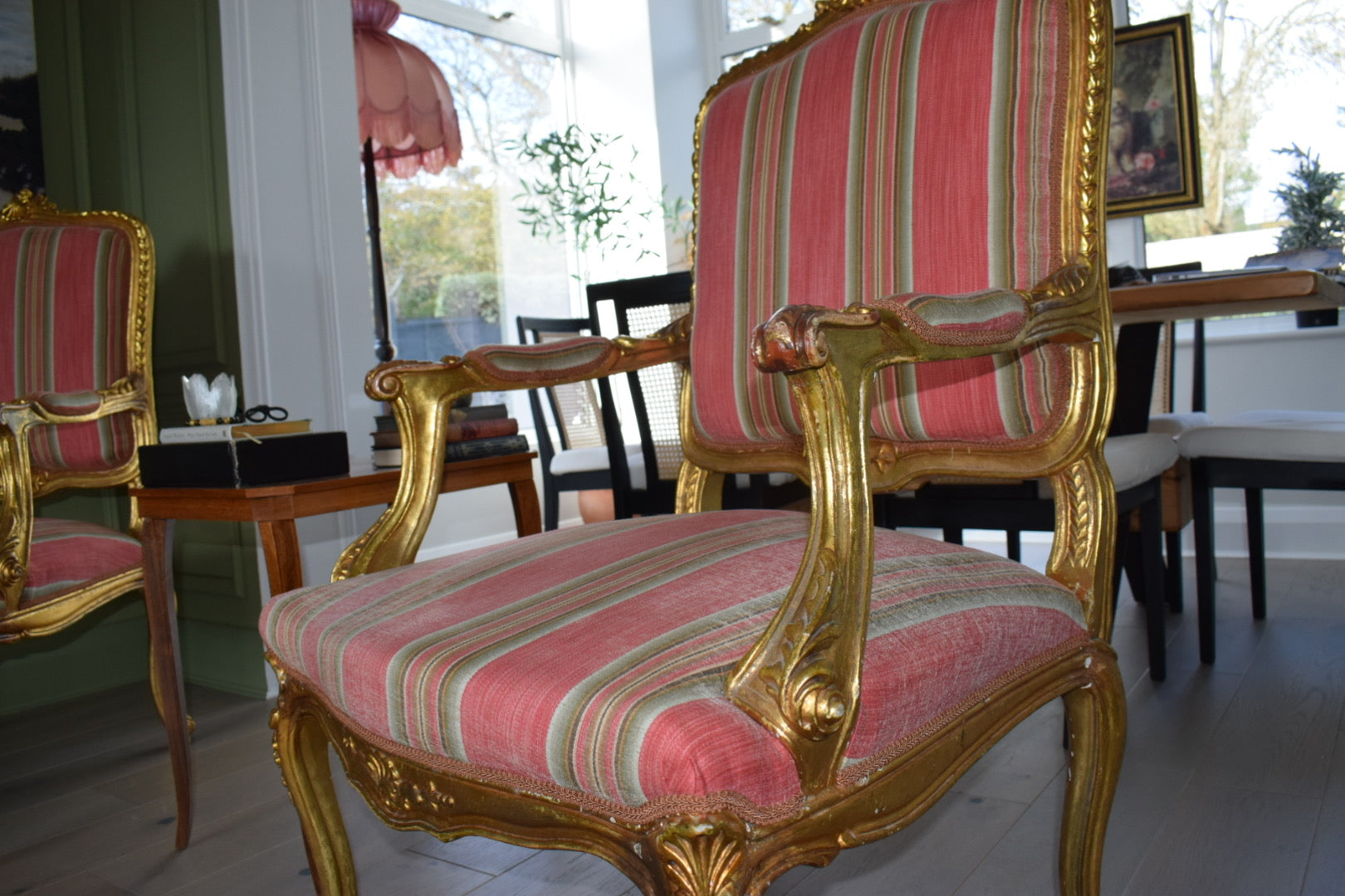 Louis XV 19th Century French Style Gilt Armchair