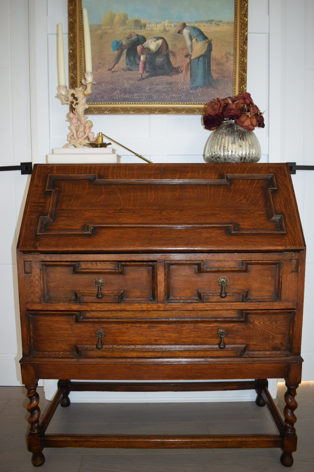 1930s Jacobean Style Vintage bureau